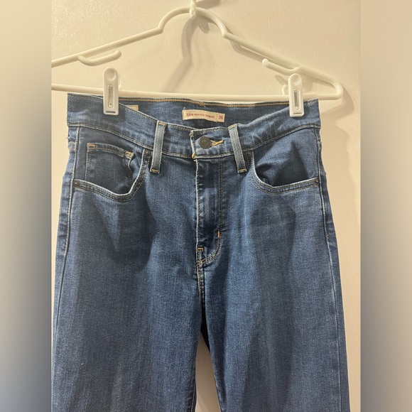 Levi’s 724 High Rise Straight Jeans. Size 26. Color Blue Wave Dark Wash. - Picture 3 of 12